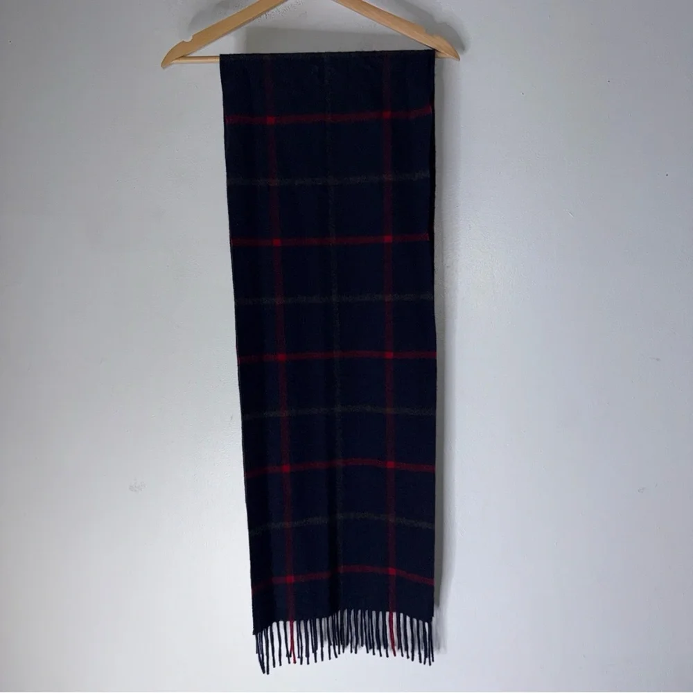 J.Crew Patterned Cashmere Scarf | Navy Hadley‎ Check